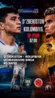 O‘zbekiston - Kolumbiya O'yin Jonli efir va turnir jadvali 18 iyun 2026 Jahon chempionati (JCH-2026)